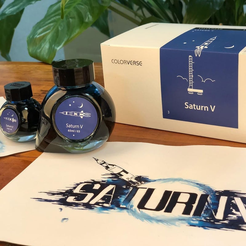 Colorverse Ink - Spaceward -No. 3, Saturn V (65ml & 15ml) Fountain Pen Ink - Image 5
